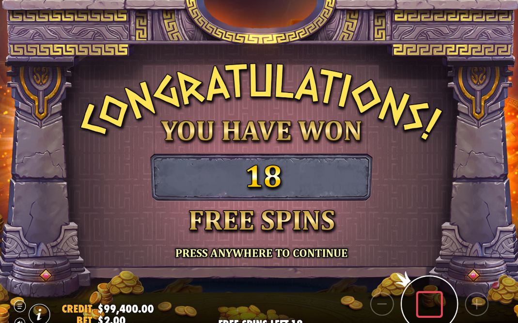 Free Spins: multiplikatorn räknar upp med varje Sticky Wild-träff